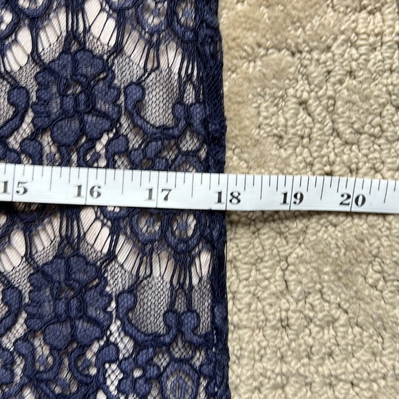 Tibi Navy Lace Long Sleeve Sheath Dress Size 4 - Picture 10 of 15